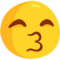 Kissing Face With Smiling Eyes emoji on Messenger